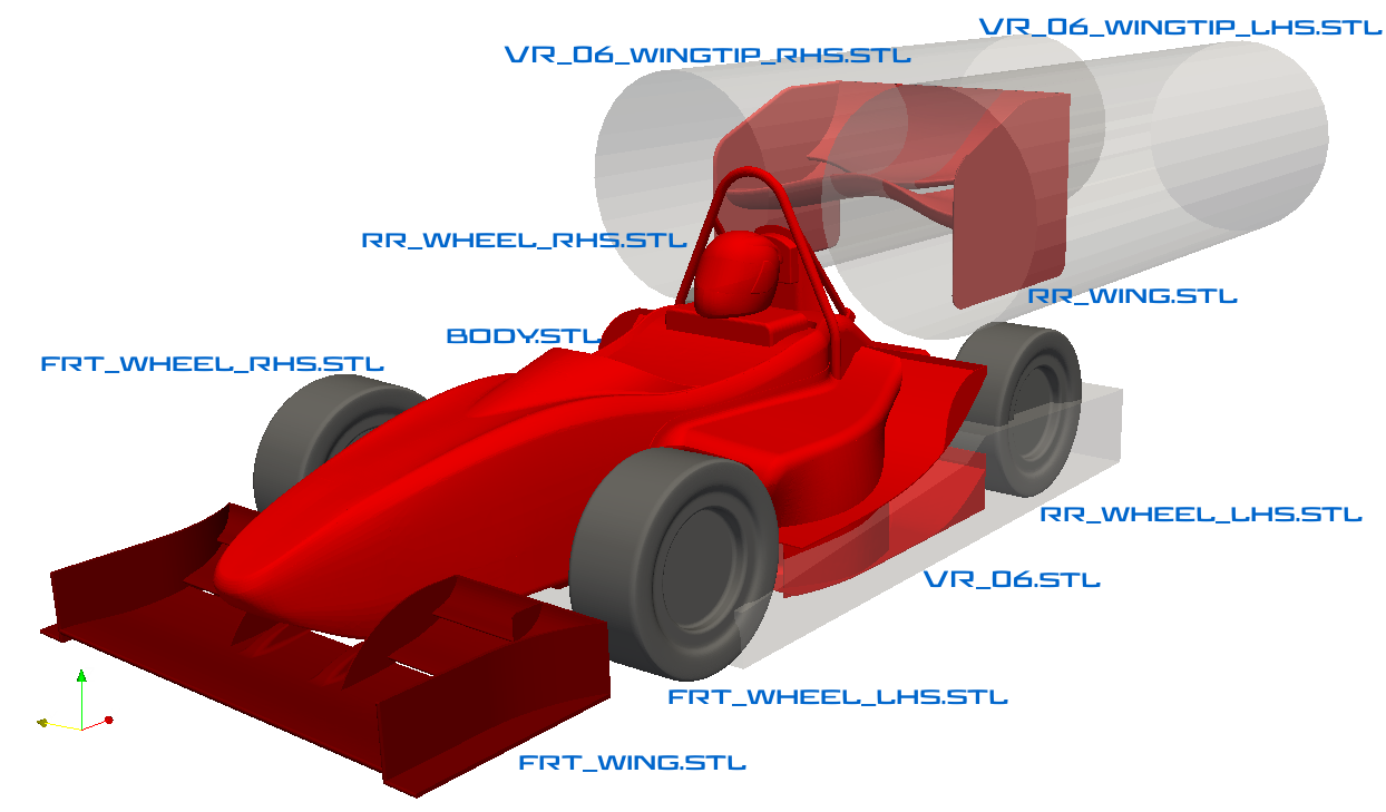 Formula student car for CFD